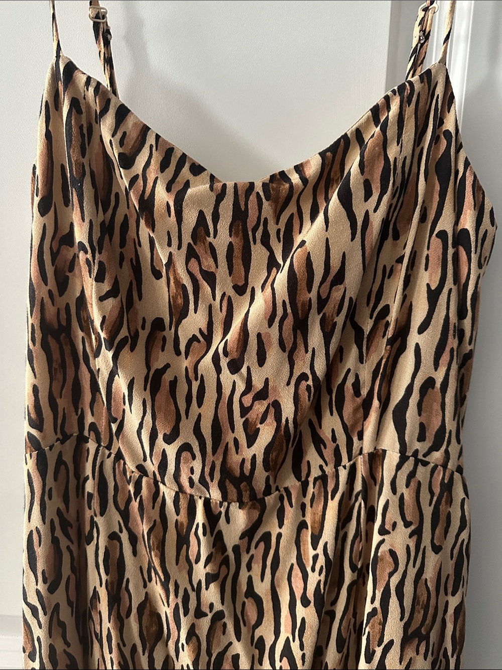 Aritzia Sunday Best Leopard Chiara Side Slit Mini Dress Size 4 - Picture 3 of 6